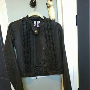 All Star Converse jacket (S) ruffled moto